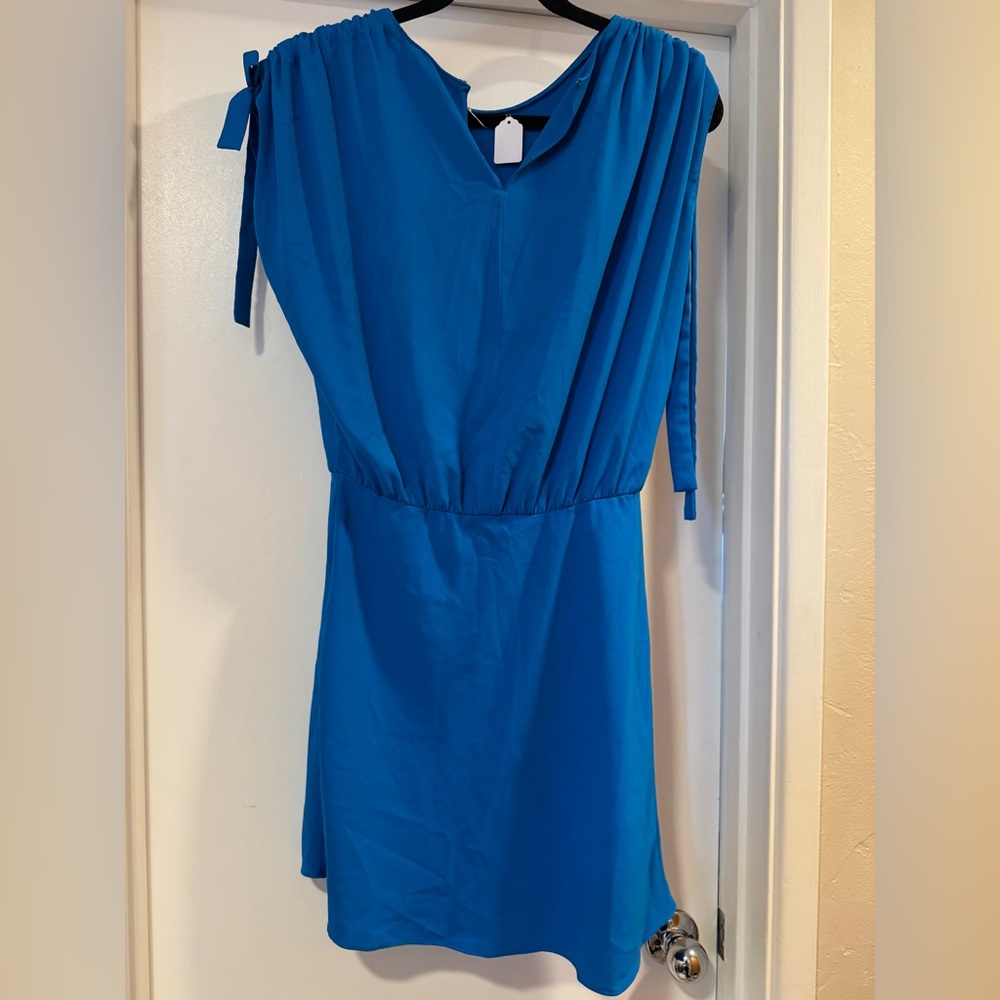 Amanda Uprichard Blue Olympus Sleeveless‎ Dress - Picture 4 of 4